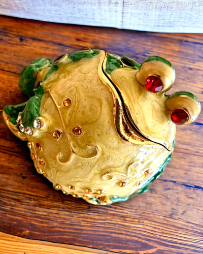 Elegant dekorativ ask "Żabi Skarb" för presentpersonalisation, med möjlighet till gravyr