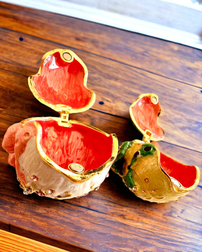 Elegant dekorativ ask "Żabi Skarb" för presentpersonalisation, med möjlighet till gravyr