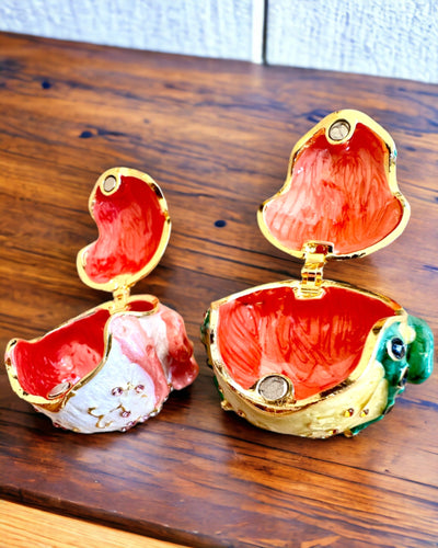 Elegant dekorativ ask "Żabi Skarb" för presentpersonalisation, med möjlighet till gravyr