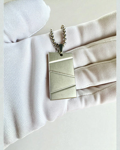 Herrhalsband Dog Tag "SteelVision" – rostfritt stål, 15 varianter, anpassning med gravyr