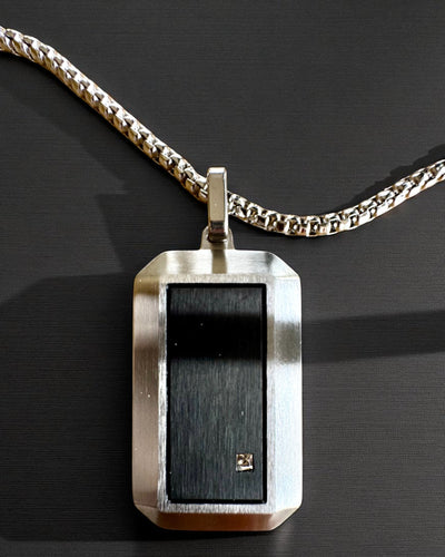 Herrhalsband Dog Tag "SteelVision" – rostfritt stål, 15 varianter, anpassning med gravyr