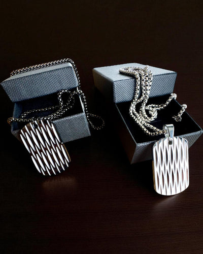 Herrhalsband Dog Tag "SteelVision" – rostfritt stål, 15 varianter, anpassning med gravyr