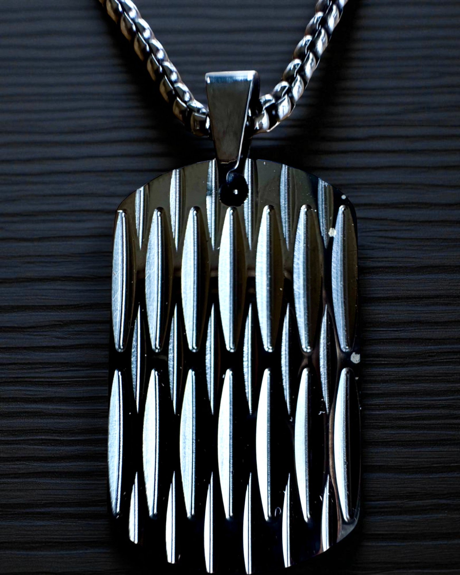Herrhalsband Dog Tag "SteelVision" – rostfritt stål, 15 varianter, anpassning med gravyr