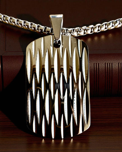 Herrhalsband Dog Tag "SteelVision" – rostfritt stål, 15 varianter, anpassning med gravyr