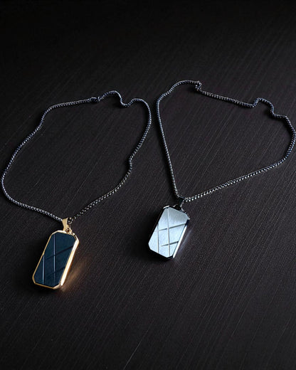 Herrhalsband Dog Tag "SteelVision" – rostfritt stål, 15 varianter, anpassning med gravyr
