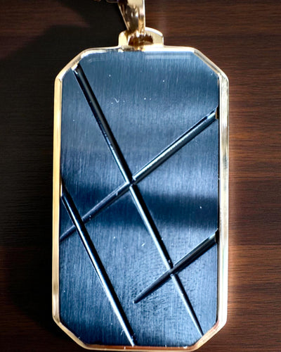 Herrhalsband Dog Tag "SteelVision" – rostfritt stål, 15 varianter, anpassning med gravyr