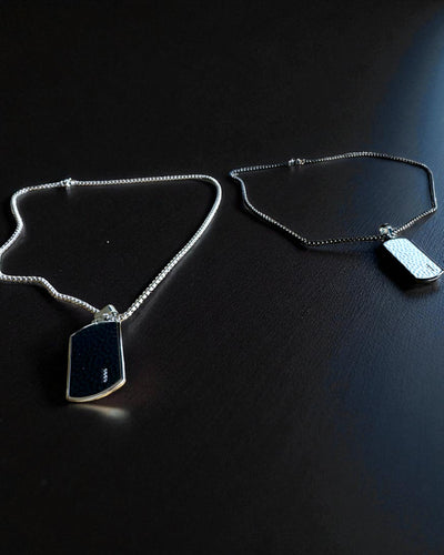 Herrhalsband Dog Tag "SteelVision" – rostfritt stål, 15 varianter, anpassning med gravyr