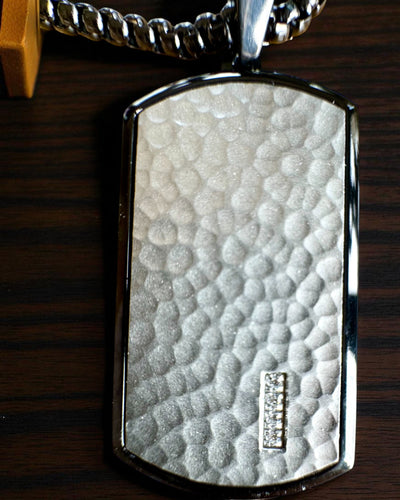 Herrhalsband Dog Tag "SteelVision" – rostfritt stål, 15 varianter, anpassning med gravyr