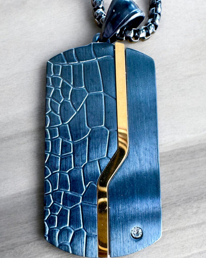 Herrhalsband Dog Tag "SteelVision" – rostfritt stål, 15 varianter, anpassning med gravyr