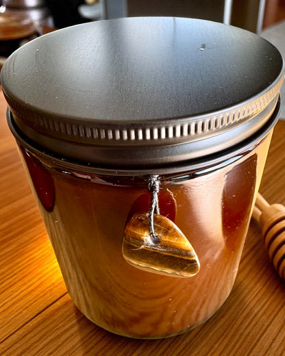 Intentionellt ljus Tigerkraft – Självförtroende och välstånd, 250 ml, möjlighet till personlig anpassning av locket som present