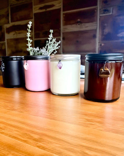 Intentionellt sojaljus Ametist – lugn, harmoni och rening, 250 ml, möjlighet till anpassning som present