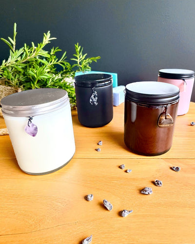 Intentionellt sojaljus Rosenkvarts – kärlek, harmoni och hjärtats lugn, 250 ml, möjlighet till personlig anpassning som present