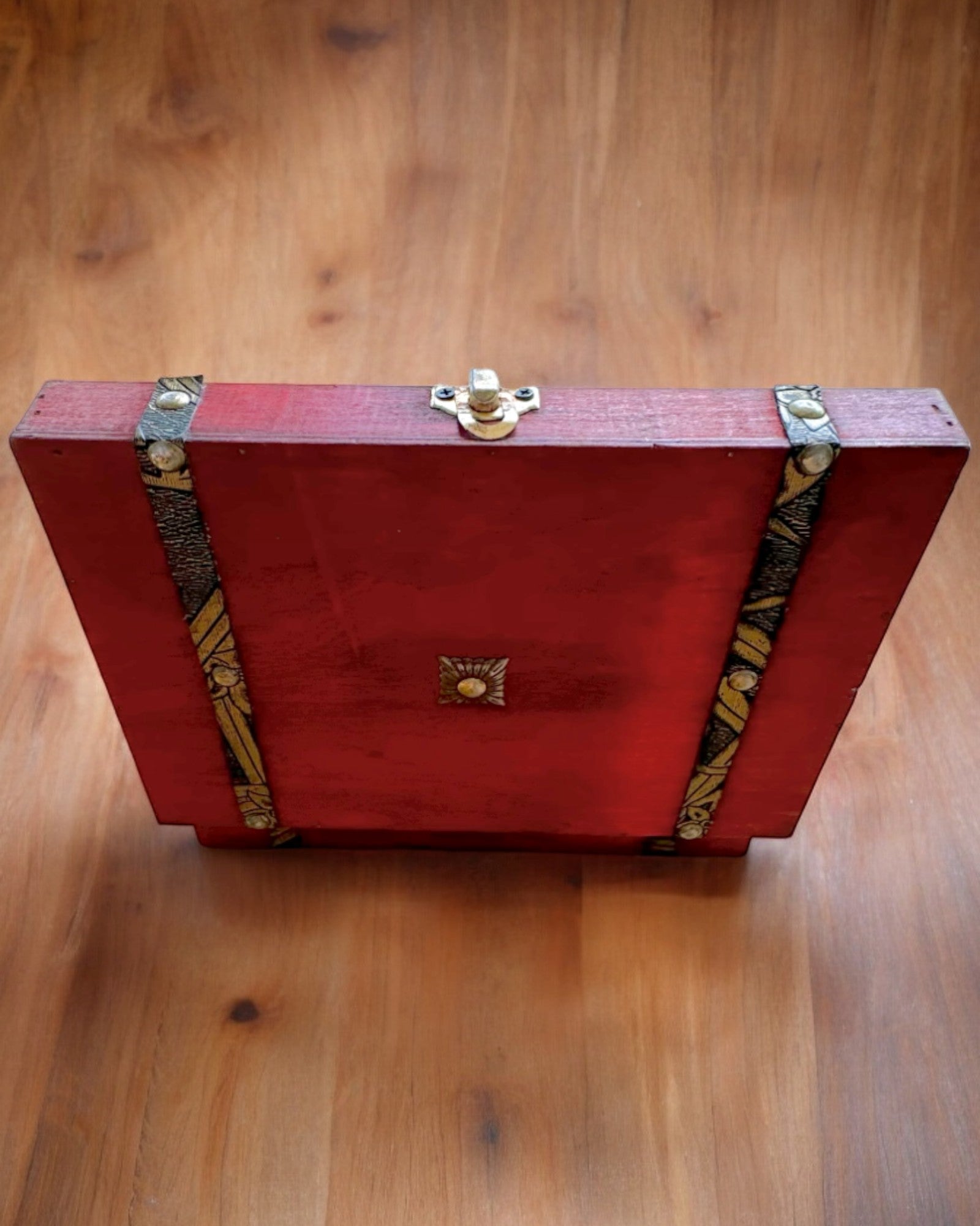 Antik Trälåda med Graveringsmöjlighet, 23 cm x 16 cm x 7,5 cm