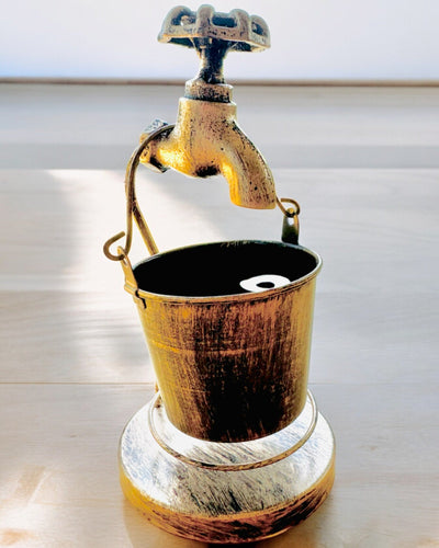 Stilfull Metallaskkopp "Rustic Charm" 19-23 cm hög, 8 varianter att välja mellan, gravyr på begäran