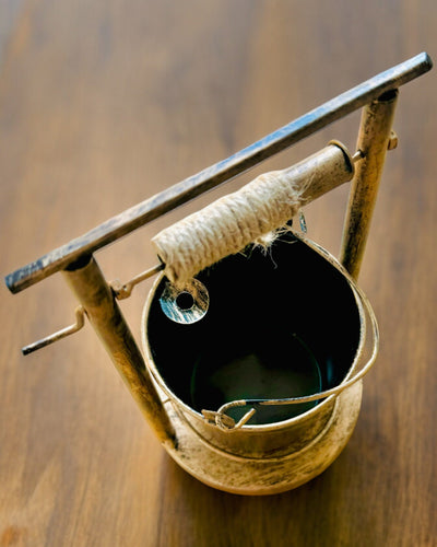 Stilfull Metallaskkopp "Rustic Charm" 19-23 cm hög, 8 varianter att välja mellan, gravyr på begäran