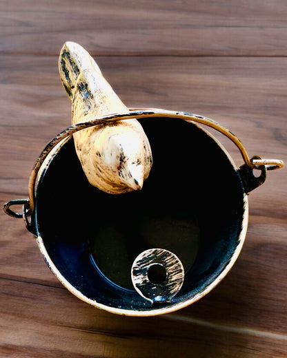 Stilfull Metallaskkopp "Rustic Charm" 19-23 cm hög, 8 varianter att välja mellan, gravyr på begäran