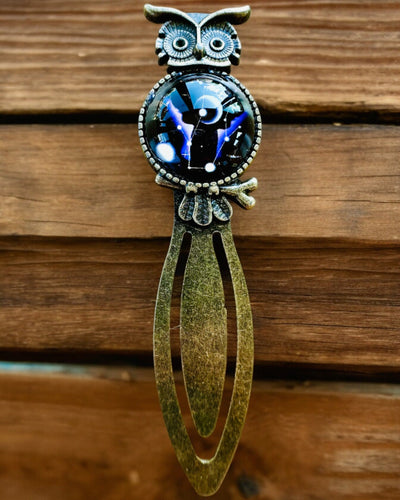 Bokmärke "Uggla med Konstellationer" - 12 varianter att välja mellan, personalisering med gravyr