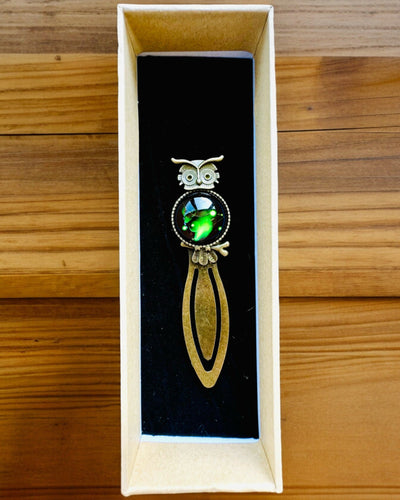 Bokmärke "Uggla med Konstellationer" - 12 varianter att välja mellan, personalisering med gravyr