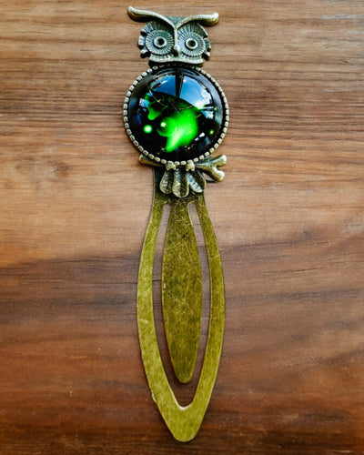 Bokmärke "Uggla med Konstellationer" - 12 varianter att välja mellan, personalisering med gravyr