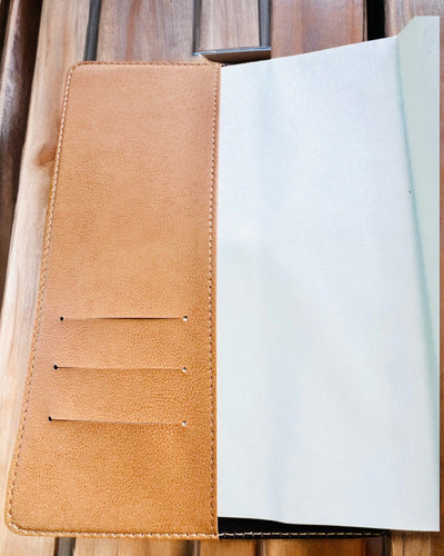 Exklusiv Läderanteckningsbok "Sekretnik" A5 med Kodlås - personalisering med gravyr