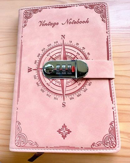 Sekretessanteckningsbok A5 Vintage med kodlås - Välj Din Stil, personlig gravyr som present