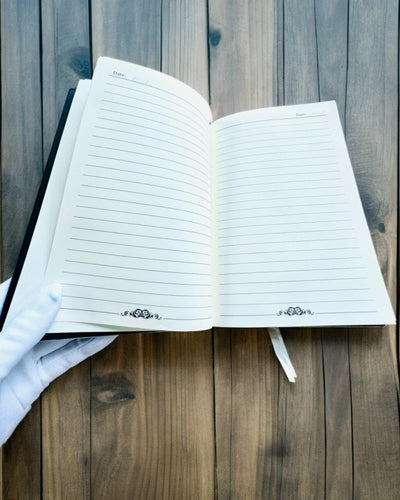 Artistisk anteckningsbok, anteckningsbok maskerad - A5, personalisering med gravyr som present