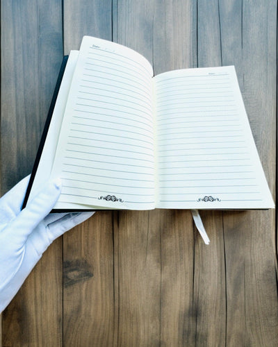 Artistisk anteckningsbok, anteckningsbok maskerad - A5, personalisering med gravyr som present