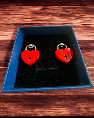 Kärleksfulla Mini Hänglås Hjärta DeLuxe, Set med 2 hänglås med nycklar, 6 varianter att välja mellan, möjlighet till gravyr för present