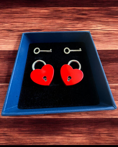 Kärleksfulla Mini Hänglås Hjärta DeLuxe, Set med 2 hänglås med nycklar, 6 varianter att välja mellan, möjlighet till gravyr för present