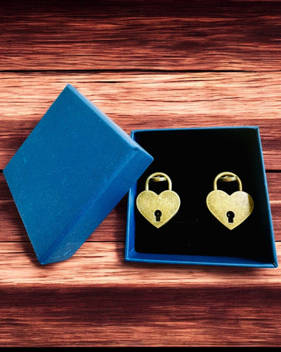 Kärleksfulla Mini Hänglås Hjärta DeLuxe, Set med 2 hänglås med nycklar, 6 varianter att välja mellan, möjlighet till gravyr för present