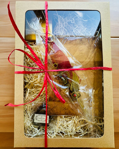 Presentset - Gåspenna Vinröd-Lila "Steampunk Elegans" med Graveringsmöjlighet, som present