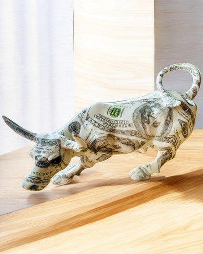 Dekorativ Skulptur Tjur "BullArt" – Unik Konst med Graveringsalternativ - 4 färgvarianter, för personlig present