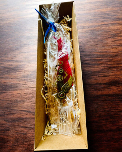 Pióro Kaligraficzne "Steampunkowa Elegancja" z Piórem z Indyka - Handgjorda 5 varianter att välja mellan, personalisering med gravyr som present