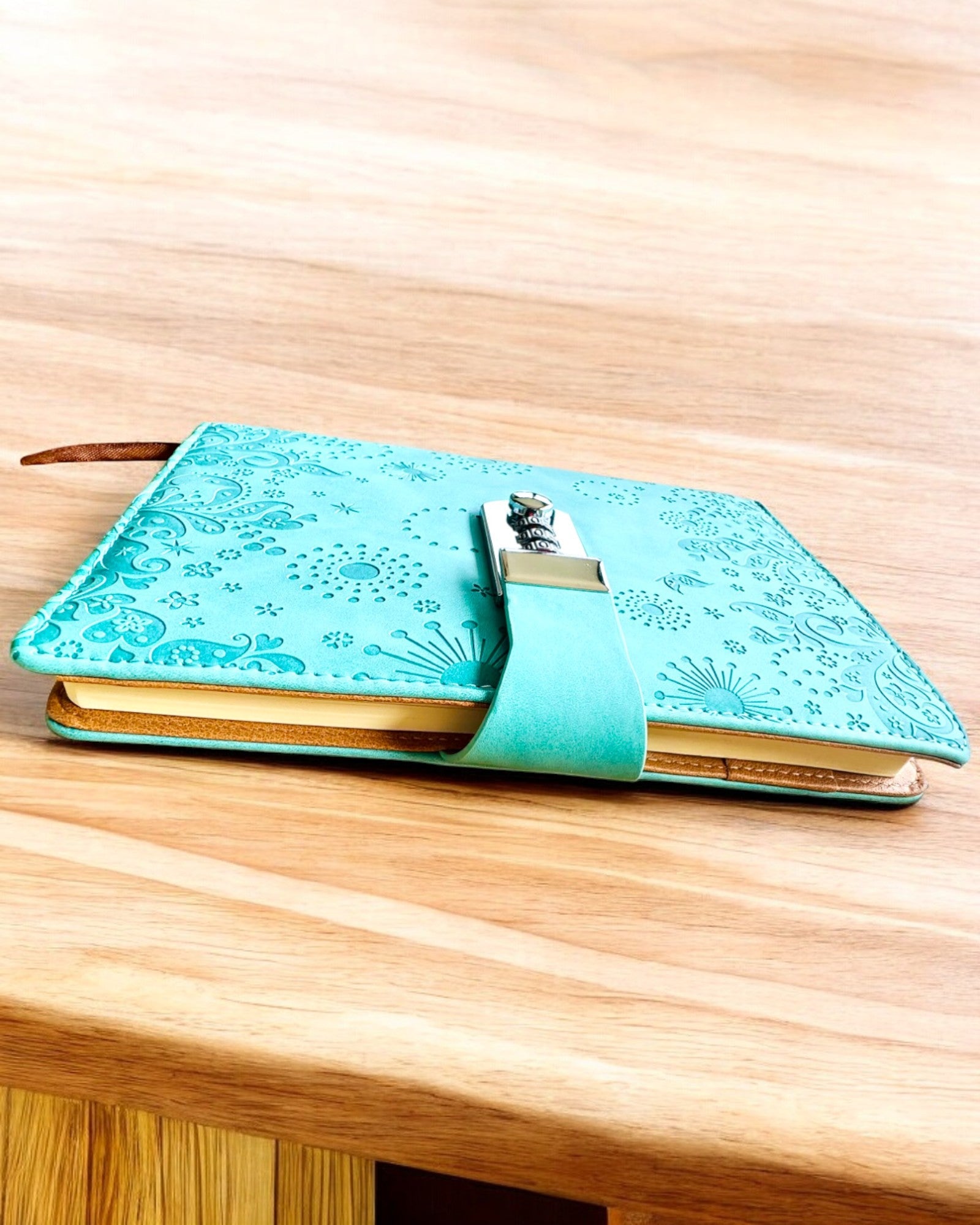 Exklusiv Anteckningsbok, PU-läder, A5 med Kodlås - "Secret Journal", personalisering med gravyr