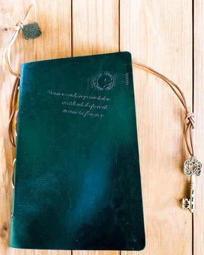 Vintage Anteckningsbok "Nyckel till det Förflutna" - Möjlighet till gravyr för present, anteckningsbok