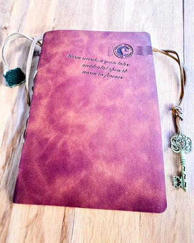 Vintage Anteckningsbok "Nyckel till det Förflutna" - Möjlighet till gravyr för present, anteckningsbok