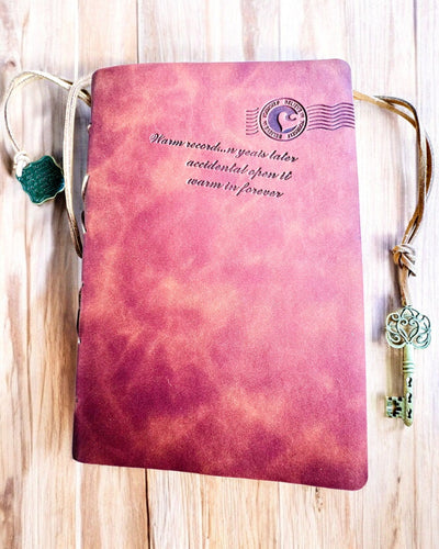 Vintage Anteckningsbok "Nyckel till det Förflutna" - Möjlighet till gravyr för present, anteckningsbok