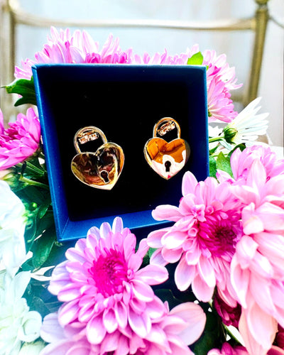 Kärleksfulla Mini Hänglås Hjärta DeLuxe, Set med 2 hänglås med nycklar, 6 varianter att välja mellan, möjlighet till gravyr för present