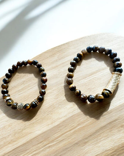 Set med 2 Armband "Golden Eye"