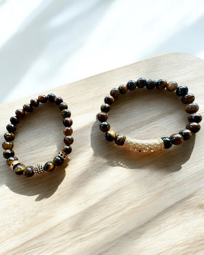 Set med 2 Armband "Golden Eye"
