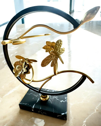 Ställ "Elegancki Owad" - för vinflaska och glas, höjd 33 cm, möjlighet till personlig gravyr som present