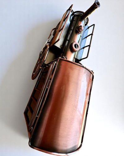 Lokomotyw av järn "Retro Express" – dekoration, modell, handgjord med möjlighet till gravyr som present