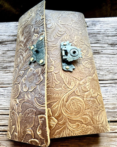 Lyxig Retro Anteckningsbok med Läderomslag - "Vintage Elegance", 480 sidor, möjlighet till gravyrpersonalisering