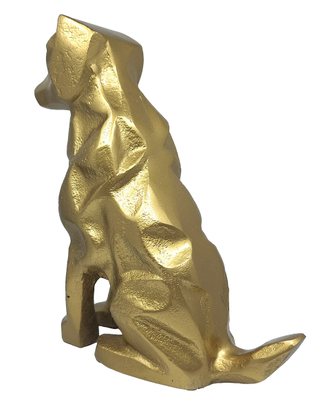 Gyllene dekorativ figur hund - DOG2
