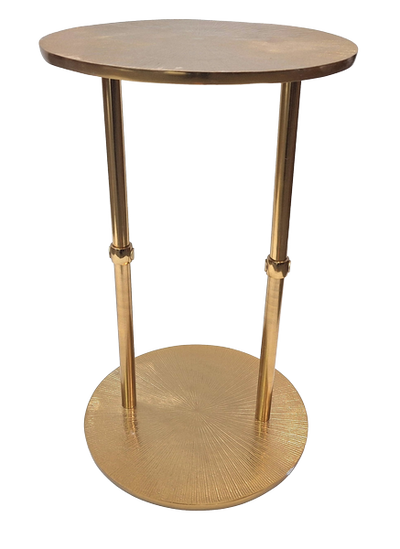 Runt gyllene metallbord - glamourdekoration – 1051A