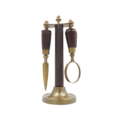 Skrivbordsset förstoringsglas och brevkniv MIS-0742