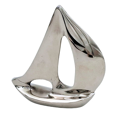 Elegant silverfärgad aluminiumbåt 12,5 cm med gravyrmöjlighet