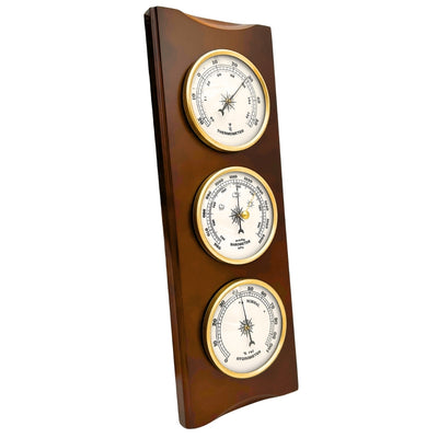 Elegant väderstation – barometer, termometer och hygrometer, 36cm, retro - YG336