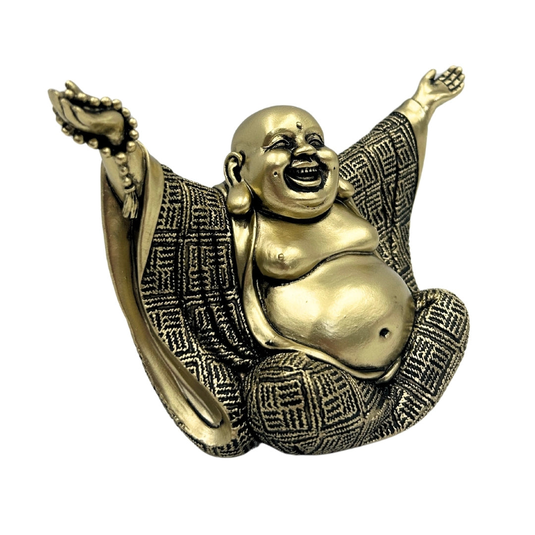 Buddhafigur – glad Buddha – gyllene dekoration - 4406FJH