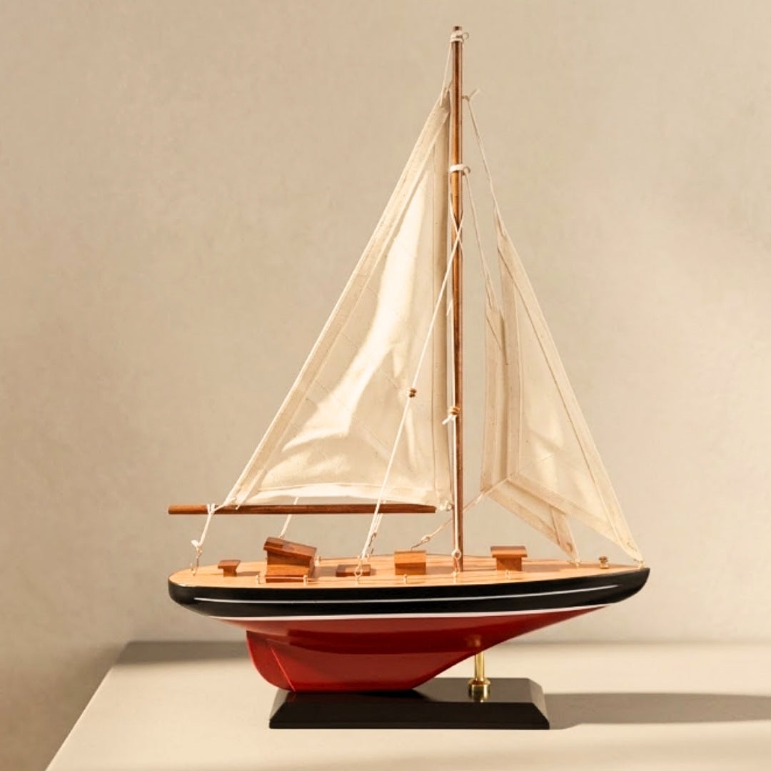 Trämodell av segelyacht - F1705